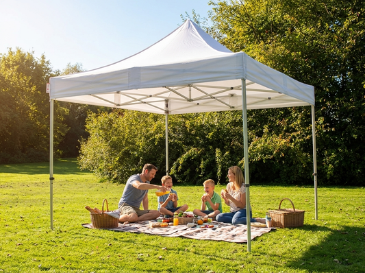 Pop Up Gazebo 4x4m White Flame Retardant for Outdoor Events - product detail