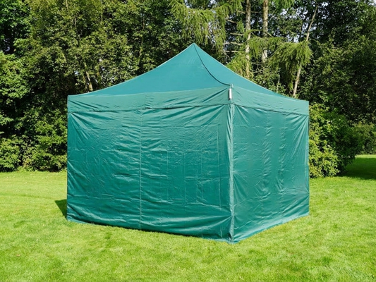 Green pop-up gazebo 4x4m with aluminium frame for outdoor events - product detail