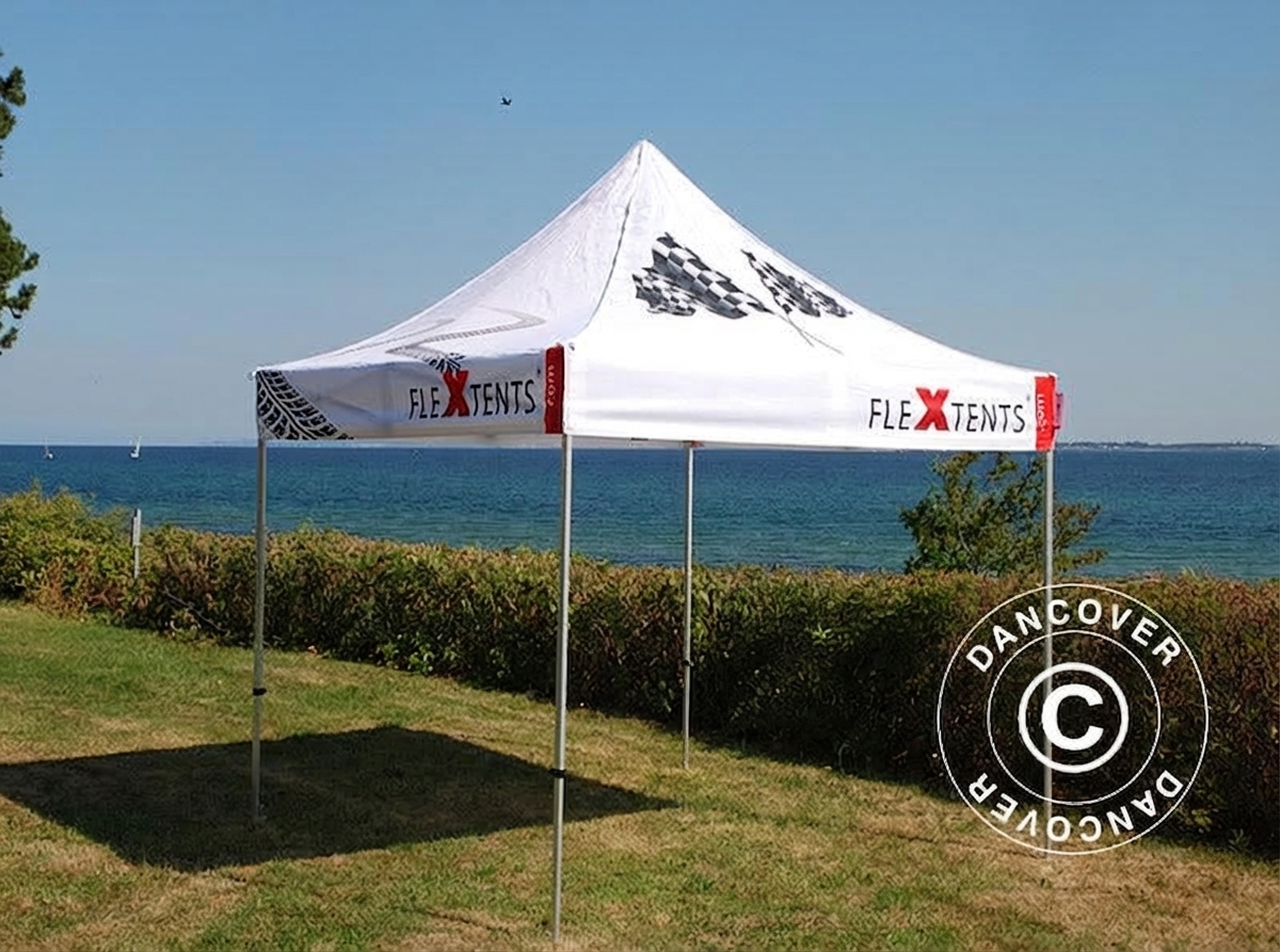 White pop-up gazebo with aluminium frame, ideal for outdoor events