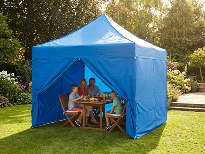 Blue pop-up gazebo with aluminium frame for outdoor events - view 3