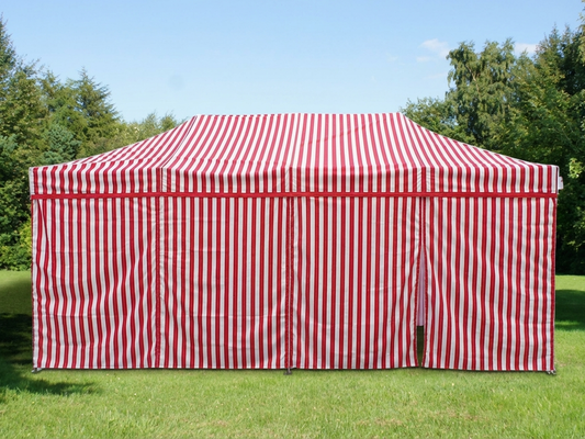 Pop up gazebo 3x6m white and red with aluminium frame for outdoor events - product detail