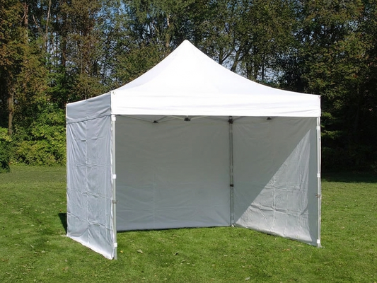 White pop-up gazebo 4x4 meters with flame-retardant aluminium frame