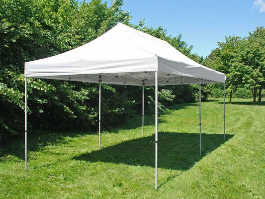 White pop-up gazebo with aluminium frame, 3x6 m