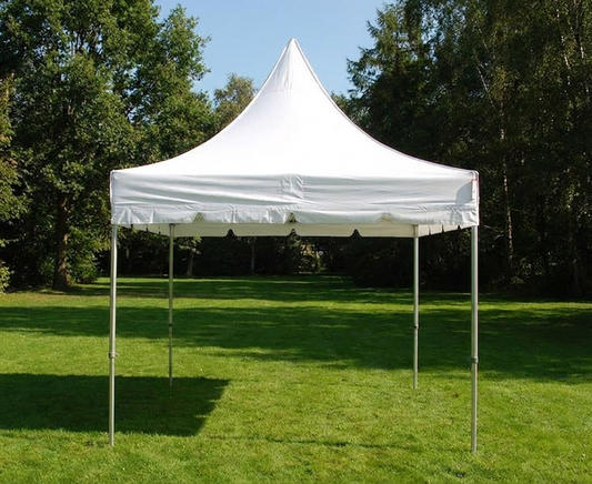 White pop-up gazebo with aluminium frame for outdoor events