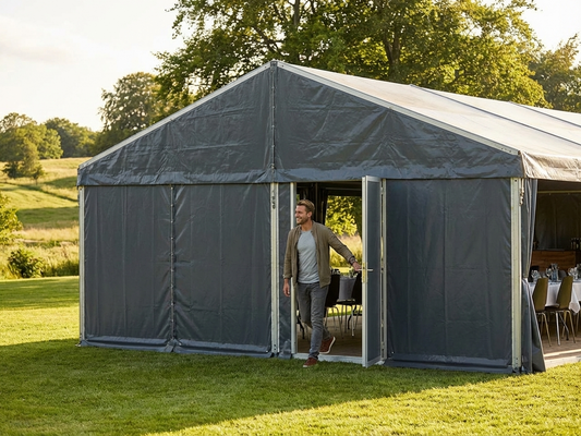 Endwall panel 6m dark grey PVC polyester outdoor use - product detail
