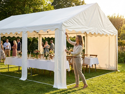 White PVC roof cover for 4x6 m marquee