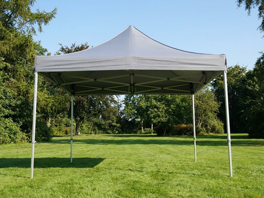 Pop up gazebo 4x4 m grey with aluminium frame for outdoor events