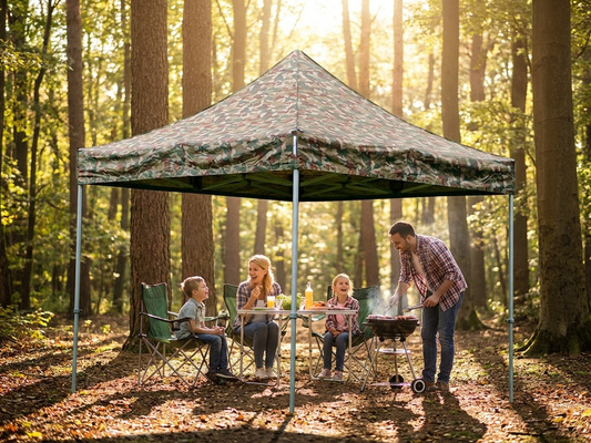 Pop up gazebo in camouflage with steel frame for outdoor events - product detail