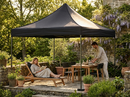 Black gazebo roof cover 4x4 meters for outdoor events - view 3