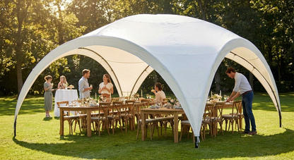 White PVC roof cover for 5x8m marquee, flame retardant - product detail