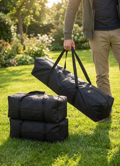4-metre marquee carry bag in black polyester with PVC coating - product detail