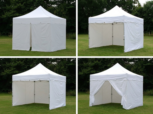 White pop-up gazebo with aluminium frame for outdoor events - product detail