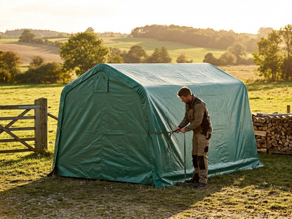 Green PVC roof cover for storage tent 2.4x3.6 m - product detail