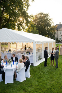 PVC Marquee - 6x12 m White - Galvanised Steel Frame - Outdoor Events