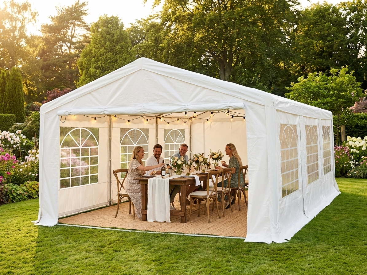 White marquee tent 5x8m for outdoor events - view 3