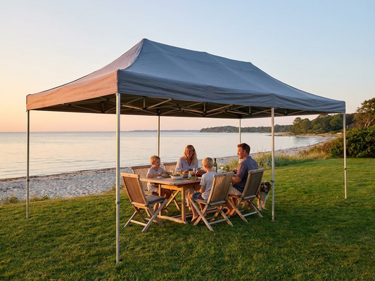 Grey Pop Up Gazebo 4x8 m with Aluminium Frame