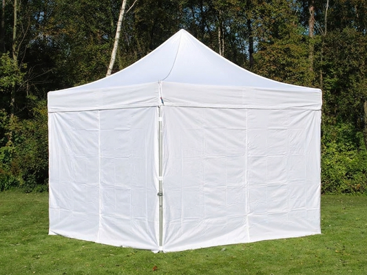 White pop-up gazebo 4x4 meters with flame-retardant aluminium frame - product detail
