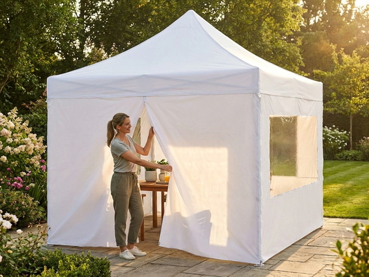 White gazebo sidewall kit 3x3m for outdoor use - product detail