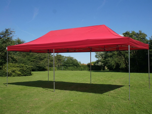 Red pop-up gazebo with aluminium frame for outdoor events - product detail