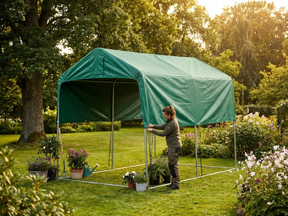 Green PVC roof cover for storage tent 2.4x3.6 m - view 3