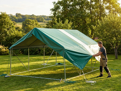 PVC Roof Cover in Green for Storage Shelter - view 3