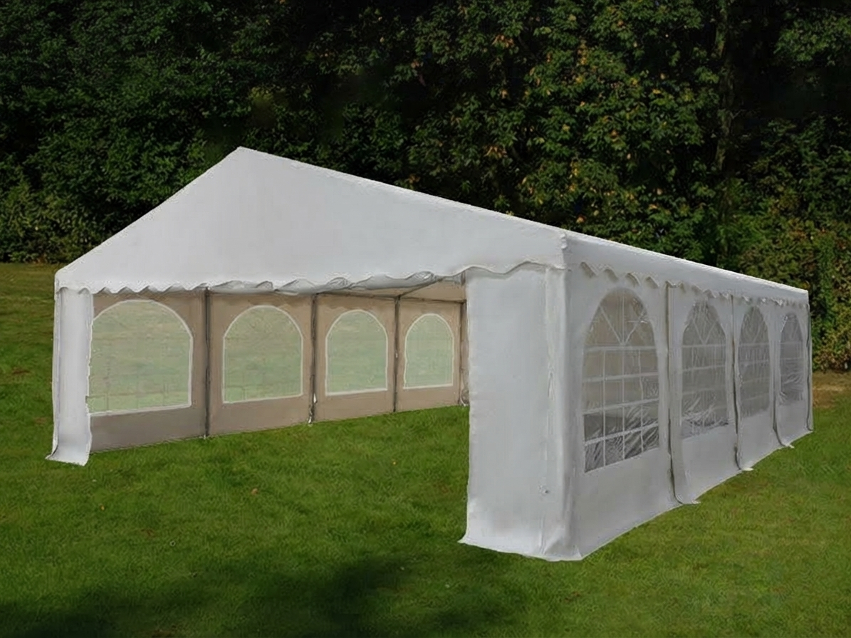 White PVC marquee 6x8 m for outdoor events - product detail