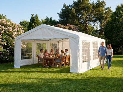 White marquee tent 5x8m for outdoor events - product detail